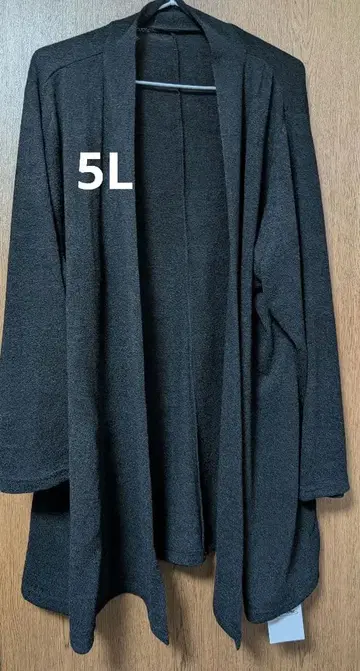 빅 사이즈 새상품 5L 토퍼 롱 가디건 긴팔 블랙