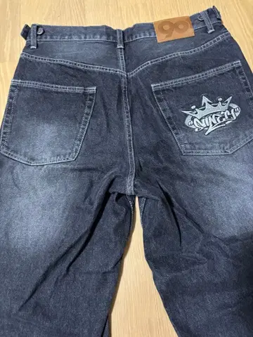 9090 King Logo 빈티지 테이퍼드 팬츠