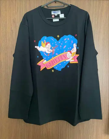 천재 다케시의 기운 나는 TV 빈티지 롱 T 블랙