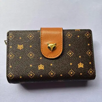 FOXLOVER 접이식 지갑 블랙 베이스에 골드 컬러 무늬