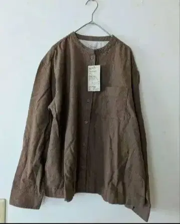 무인양품 플란넬 밴드 칼라 셔츠 레어 컬러