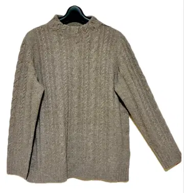 유명 제조사 제품, 최고급 야크 100% 케이블 짜임 패턴 보틀넥 풀오버