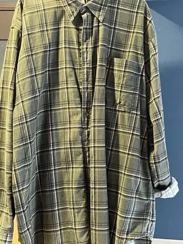 CHEROKEE XXL 그린 체크 플란넬 셔츠