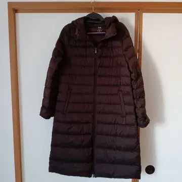UNIQLO 울트라 라이트 다운 롱 코트 L 브라운