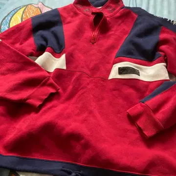 Jantzen 하프 지퍼 트레이닝복 L 사이즈 빨간색/네이비