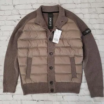 C.STAGE 다운 90% 니트 콤비 버튼 업 블루종