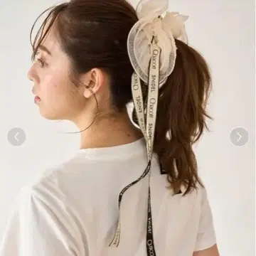 SNIDEL [ Chacott ] 콜라보 스크런치 핑크 베이지