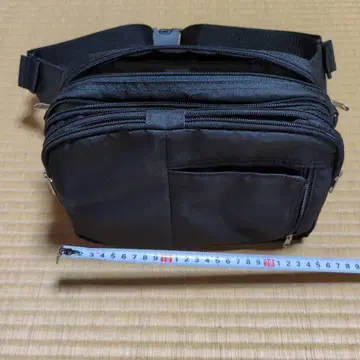블랙 바디백 웨스트 파우치
