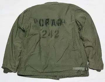 미군 실물 USN 덱 자켓 A-2 70s 빈티지 M 스텐실