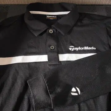 [ 새상품급 ] TaylorMade 블랙 피케 셔츠 긴팔 L