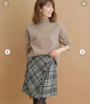 (새상품급) 아푸와이저 리셰 변형 글렌체크 스커트