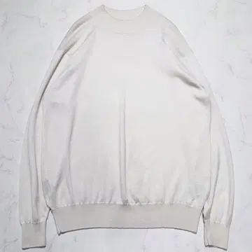 현행 택 존스메들리 메리노울 24G 모크넥 니트 크림 L