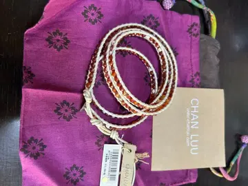 CHAN LUU 오렌지 계열 4연 팔찌