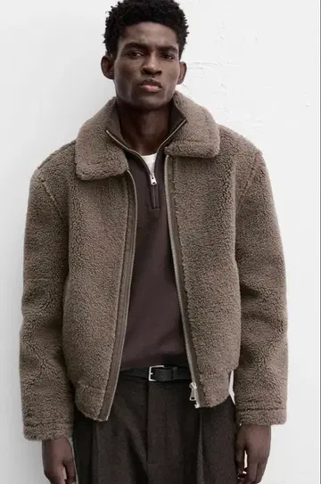 ZARA 보아 무스탕 자켓 XL