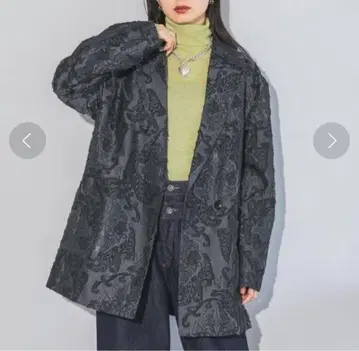 다마스크 자카드 테일러드 자켓 지나시스