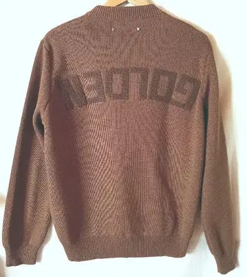 GOLDEN GOOSE 골든구스 백 로고 니트 브라운