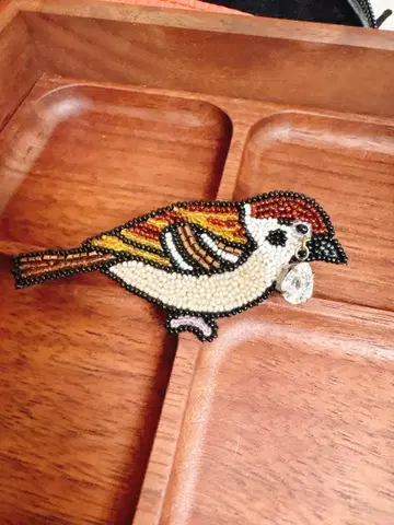 고바야시 모코 maison des perles 참새의 눈물 브로치