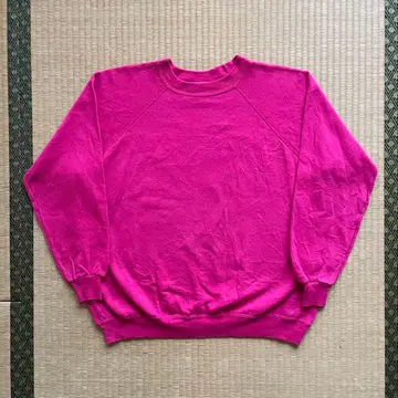 USA Hanes Her Way 맨투맨 핑크 무지 L