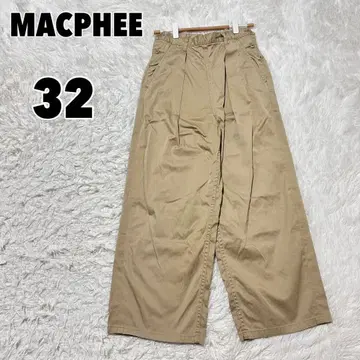 MACPHEE 맥피 (32) 코튼 치노 턱 와이드 팬츠