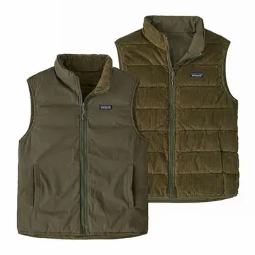 Patagonia 리버서블 베스트 올리브 그린