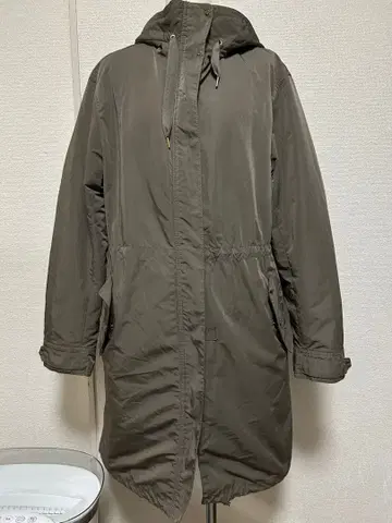 후드 부착 올리브 그린 롱 자켓 6842#