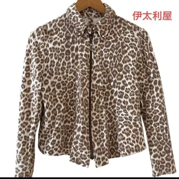레어 이타리야 M9호 점퍼 긴팔 자켓 집업 레오파드 무늬 올 패턴