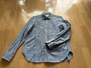 드로어 다크 블루 핀턱 셔츠 size36