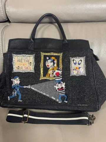 알베로베로 자수, 비즈 아트 블랙 핸드백