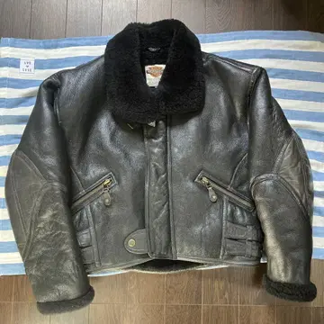 새상품급 리얼 무스탕 라이더 자켓 할리데이비슨