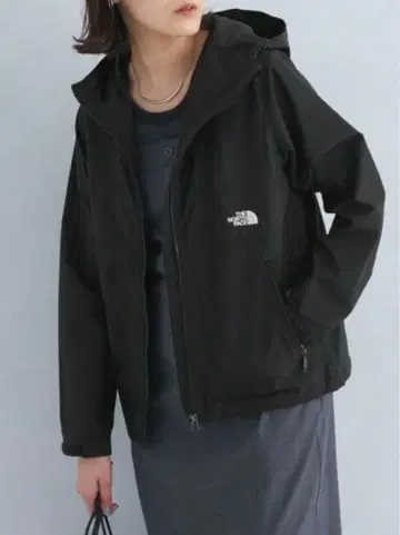 THE NORTH FACE 블랙 후드 부착 자켓