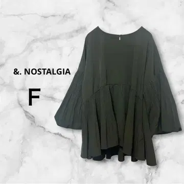 새상품급 노스탤지어 F 티셔츠 벌룬 슬리브 그린 카키 오부소데