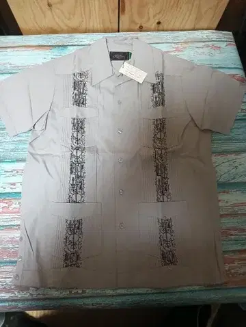 ROTAR 쿠바 셔츠 M 사이즈 차콜 계열 미착용품 로터