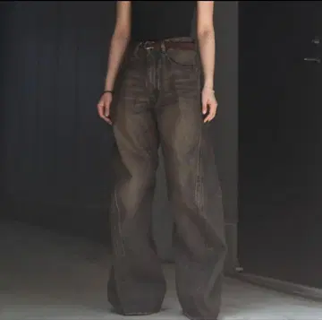 NYRFRGT 3D Twisted Wide Leg Jeans