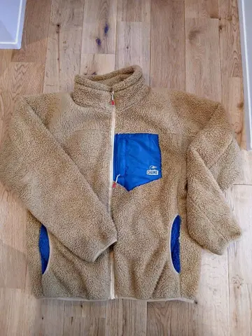 CHUMS 플리스 자켓 M 베이지/파랑