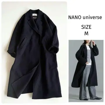 [ 나노 유니버스 ] PURE LAMBS 리버 롱 코트 네이비 M