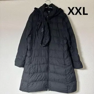 유니클로 울트라 라이트 다운 롱 코트 블랙 XXL