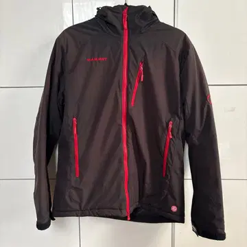 MAMMUT 마운틴 후드티 블랙/레드 사이즈 M