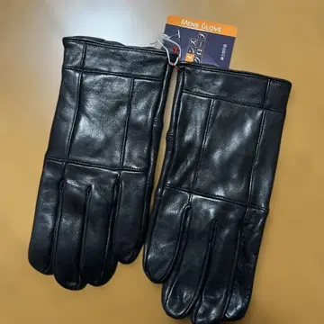 양가죽 가죽 남성용 그로브 블랙