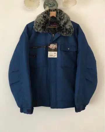 두카잔 작업복 퍼 포함 파랑 자켓 LL 빅 사이즈 퍼 탈부착 가능