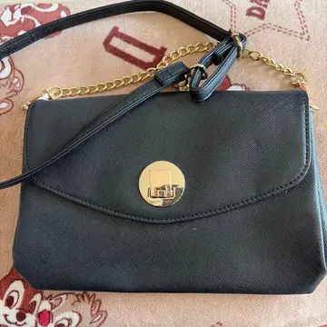 블랙 숄더백 합성 피혁