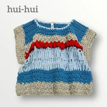 hui-hui 위위 크로 셰 뜨개질 니트 베스트 개성있는