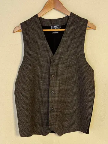 gim 수트 베스트 글렌체크 패턴 사이즈 L