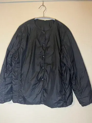 무인양품 포켓터블 다운 자켓 우먼 XL 사이즈 블랙