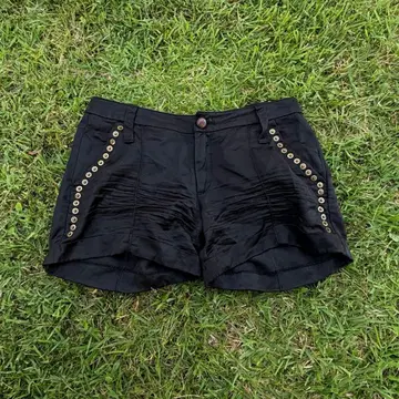 헤이세이 y2k 펑크 다크코어 갸루 스터드 숏팬츠 그런지