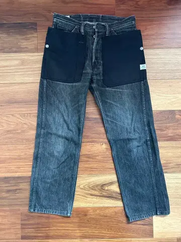 SASAFRAS 사사프라스 폴 리프 팬츠 블랙 데님