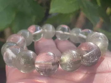 [ 고품질 ] 그린 x 플라티나 루틸 쿼츠 14mm x 15mm