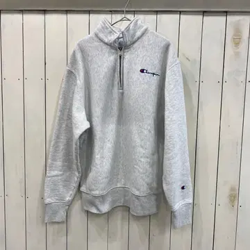 Champion Reverse Weave 하프 지퍼 맨투맨 그레이 M