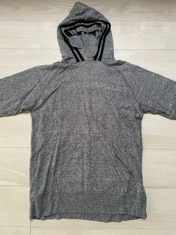 FITHRON 그레이 후드 부착 후드티 로고