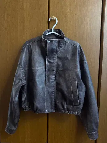 W.W.G 다크 브라운 가죽 자켓