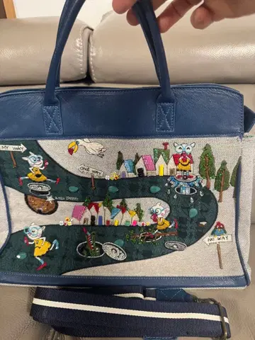 알베로베로 자수 비즈 아트 핸드백 사선 가케 OK